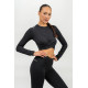 NEBBIA : ТОП CROPPED LONG SLEEVE TOP ELEVATED 468 "BLACK"