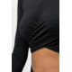 NEBBIA : ТОП CROPPED LONG SLEEVE TOP ELEVATED 468 "BLACK"