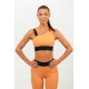 NEBBIA : ТОП LIGHT-SUPPORT ASSYMETRICAL SPORTS BRA ELITE 469 \"ORANGE\"