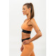 NEBBIA : ТОП LIGHT-SUPPORT ASSYMETRICAL SPORTS BRA ELITE 469 \"ORANGE\"