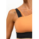 NEBBIA : ТОП LIGHT-SUPPORT ASSYMETRICAL SPORTS BRA ELITE 469 \"ORANGE\"