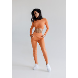 NEBBIA : ШТАНИ SHINY SLIM FIT LEGGINGS PANTS SLEEK 482 \"ORANGE\"