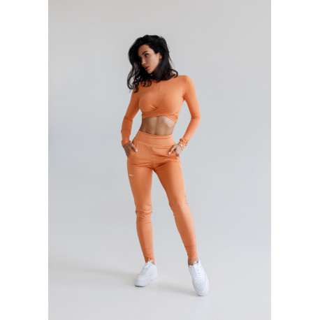 NEBBIA : ШТАНИ SHINY SLIM FIT LEGGINGS PANTS SLEEK 482 \"ORANGE\"