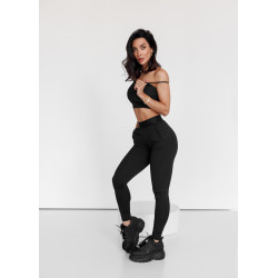 NEBBIA : ШТАНИ SLIM FIT LEGGINGS PANTS GYM SPIRIT 466 \"BLACK\"