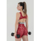 NEBBIA : ШОРТИ HIGH WAISTED LEGGINGS SHORTS 5'' HAMMIES 615 "RED"