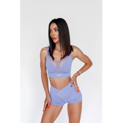 NEBBIA : ШОРТИ HIGH WAISTED LEGGINGS SHORTS AGILE 475 \"LIGHT PURPLE\"