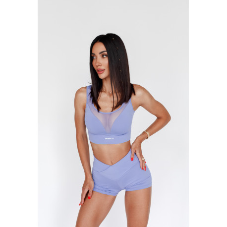 NEBBIA : ШОРТЫ HIGH WAISTED LEGGINGS SHORTS AGILE 475 "LIGHT PURPLE"