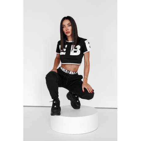 NEBBIA :ТОП OVERSIZED CROP TOP GAME ON 610 "BLACK"