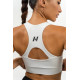 NEBBIA : ТОП MEDIUM-SUPPORT RACERBACK SPORTS BRA AGILE 471 "WHITE"