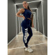 NEBBIA : ЛЕГГИНСЫ HIGH WAISTED GYM LEGGINGS GLUTE CHECK 613 "DARK BLUE"