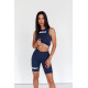 NEBBIA : ВЕЛОСИПЕДКИ HIGH WAISTED LEGGINGS SHORTS 9'' SNATCHED 614 "DARK BLUE"