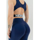 NEBBIA : ВЕЛОСИПЕДКИ HIGH WAISTED LEGGINGS SHORTS 9'' SNATCHED 614 "DARK BLUE"