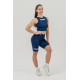 NEBBIA : МАЙКА CROPPED TANK TOP GYM THERAPY 618 "DARK BLUE"