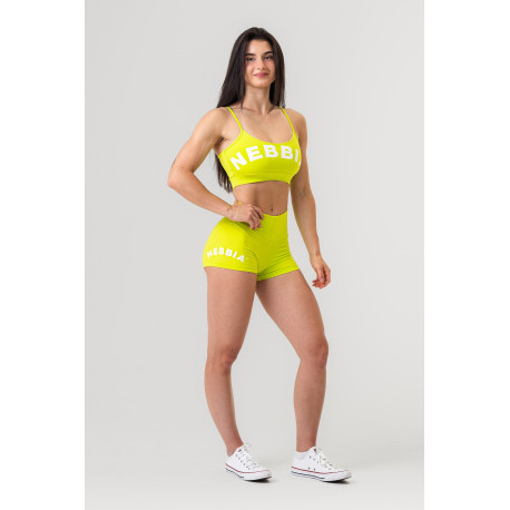 NEBBIA : ТОП CLASSIC HERO CUT-OUT SPORTS BRA 579 "LIME"