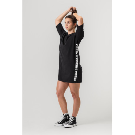 NEBBIA : ПЛАТЬЕ OVERSIZED T-SHIRT DRESS NEBBIA CLUB 594 "BLACK"