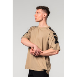 NEBBIA : ФУТБОЛКА OVERSIZED T-SHIRT LIFTING CLUB 353 LIGHT BROWN