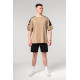 NEBBIA : ФУТБОЛКА OVERSIZED T-SHIRT LIFTING CLUB 353 LIGHT BROWN