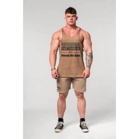 NEBBIA : ШОРТЫ GYM SWEATSHORTS GYM BRO 352 LIGHT BROWN 