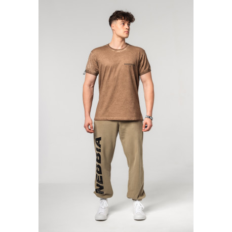 NEBBIA : ШТАНЫ GYM SWEATPANTS BAGGY STYLE GYM BRO 365 GREEN