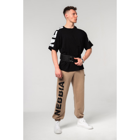 NEBBIA : ШТАНИ GYM SWEATPANTS BAGGY STYLE GYM BRO 365 LIGHT BROWN