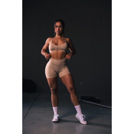 NEBBIA : ШОРТИ High Waisted Push-Up Shorts TOTALLY SEAMLESS 304 "Cream"
