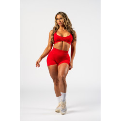 NEBBIA : ШОРТИ High Waisted Push-Up Shorts TOTALLY SEAMLESS 304 "Red"
