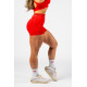 NEBBIA : ШОРТИ High Waisted Push-Up Shorts TOTALLY SEAMLESS 304 "Red"