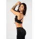NEBBIA :ТОП Medium-Support Sports Bra TOTALLY SEAMLESS 305 "Black"