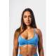 NEBBIA :ТОП Medium-Support Sports Bra TOTALLY SEAMLESS 305 "Blue"