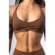 NEBBIA :ТОП Medium-Support Sports Bra TOTALLY SEAMLESS 305 "Brown"