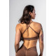 NEBBIA :ТОП Medium-Support Sports Bra TOTALLY SEAMLESS 305 "Brown"