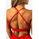 NEBBIA :ТОП Medium-Support Sports Bra TOTALLY SEAMLESS 305 "Red"