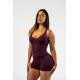 NEBBIA : КОМБИНЕЗОН Body-Enhancing Workout Jumpsuit STRONG BEAUTY 427 "Dark Red"