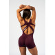 NEBBIA : КОМБИНЕЗОН Body-Enhancing Workout Jumpsuit STRONG BEAUTY 427 "Dark Red"