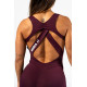 NEBBIA : КОМБИНЕЗОН Body-Enhancing Workout Jumpsuit STRONG BEAUTY 427 "Dark Red"