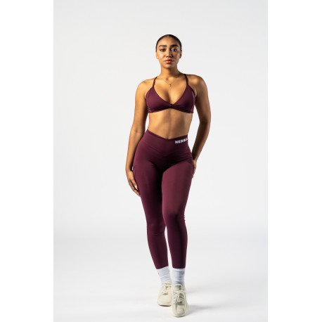 NEBBIA : ЛЕГГИНСЫ V-Cut Lace-Up Sculpting Leggings OWN YOUR POWER 426 "Dark Red"