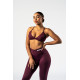NEBBIA :ТОП Medium-Support Sports Bra TWIST-KNOT 423 "Dark Red"