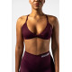 NEBBIA :ТОП Medium-Support Sports Bra TWIST-KNOT 423 "Dark Red"