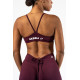 NEBBIA :ТОП Medium-Support Sports Bra TWIST-KNOT 423 "Dark Red"