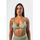 NEBBIA :ТОП Medium-Support Sports Bra TWIST-KNOT 423 "Light Green"