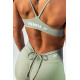 NEBBIA :ТОП Medium-Support Sports Bra TWIST-KNOT 423 "Light Green"