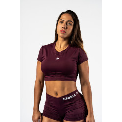 NEBBIA :ТОП Open-back Cropped Top STRONG BEAUTY 430 "Dark Red"