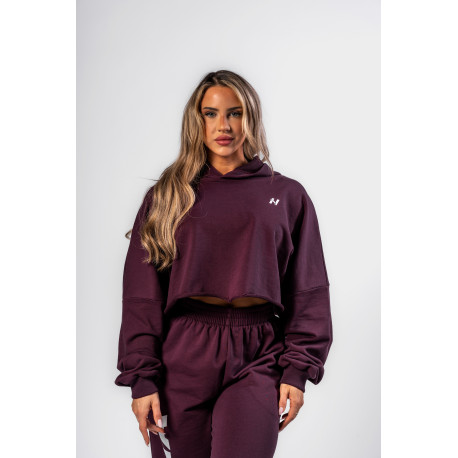 NEBBIA : ХУДИ Oversized Hoodie OWN YOUR POWER 433 "Dark Red"