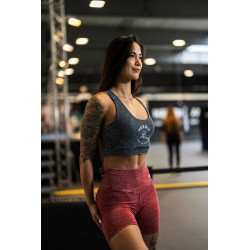 NEBBIA : ШОРТИ Washed High Waisted Leggings Shorts HERITAGE 780 "Red"