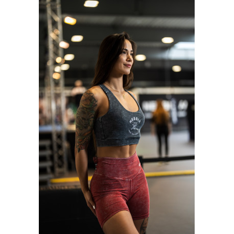 NEBBIA : ШОРТИ Washed High Waisted Leggings Shorts HERITAGE 780 "Red"