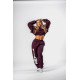 NEBBIA : ШТАНЫ Loose-Fit Baggy Pants BOYFRIEND STYLE 432 "Dark Red"