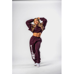 NEBBIA : ШТАНИ Loose-Fit Baggy Pants BOYFRIEND STYLE 432 "Dark Red"
