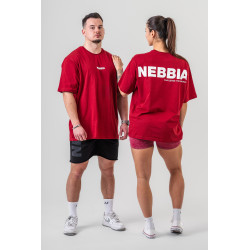 NEBBIA : ФУТБОЛКА Oversized T-shirt GYM ESSENTIALS 381 "Dark Red"