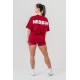 NEBBIA : ФУТБОЛКА Oversized T-shirt GYM ESSENTIALS 381 "Dark Red"