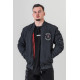 NEBBIA : БОМБЕР Washed Men's Bomber Jacket LEGEND 794 Black